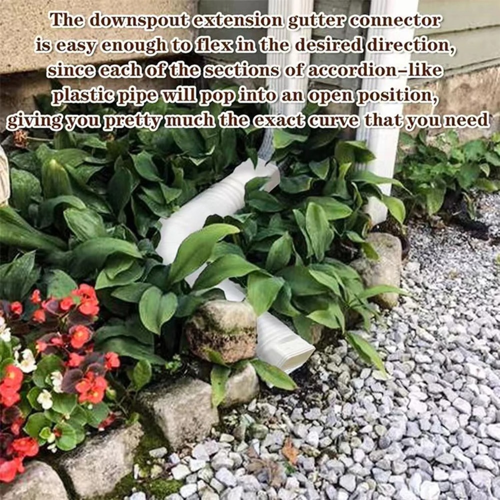 Flexible Rain Gutter Downspout Extension With Multiple Connector Sizes And Easy Installation 4