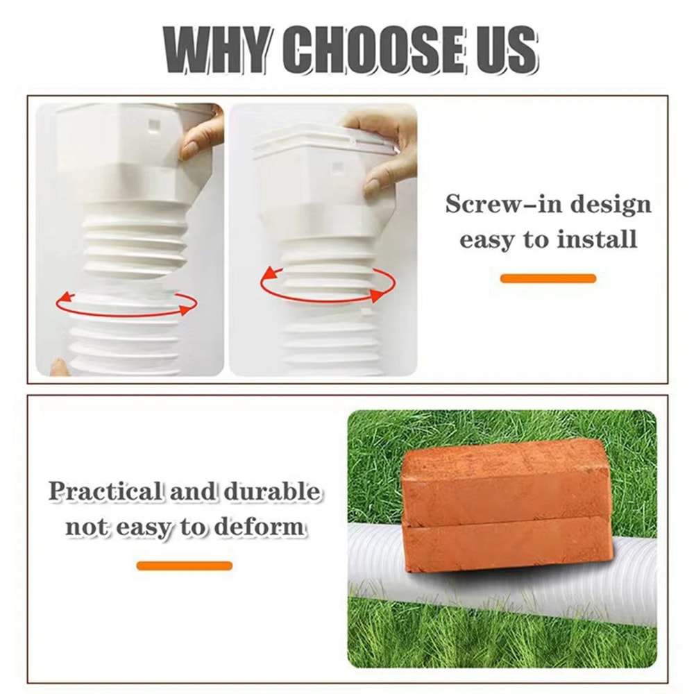 Flexible Rain Gutter Downspout Extension With Multiple Connector Sizes And Easy Installation 5