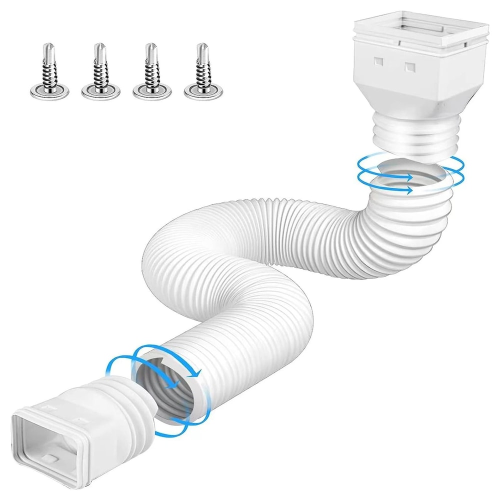Flexible Rain Gutter Downspout Extension With Multiple Connector Sizes And Easy Installation 6