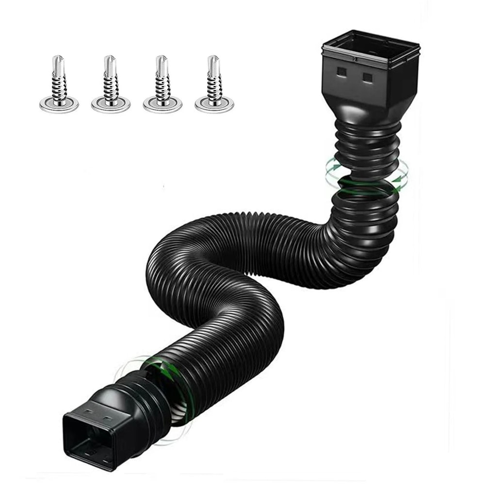 Flexible Rain Gutter Downspout Extension With Multiple Connector Sizes And Easy Installation 8