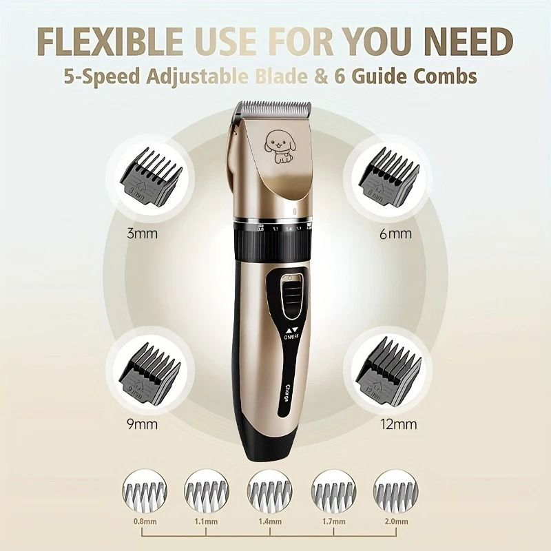 Pet Hair Trimmer Kit Electric Precision Clippers For Dogs And Cats 3