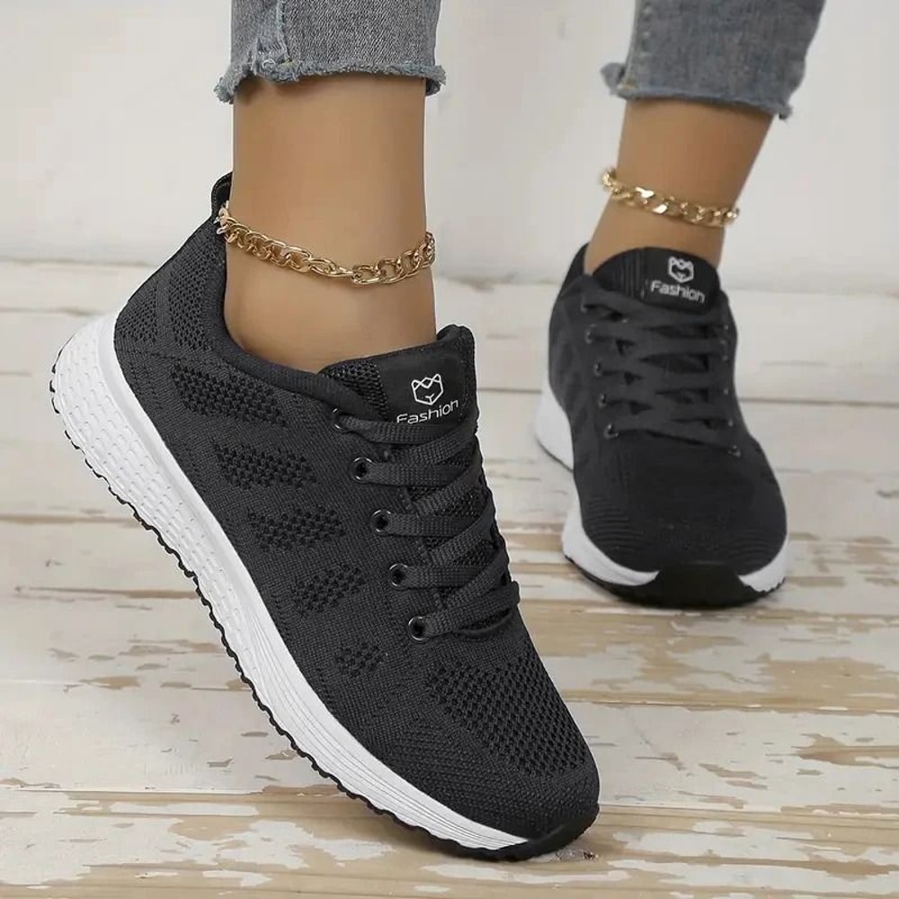 Womens Mesh Breathable Platform Sneakers Lightweight Casual Trainers 6