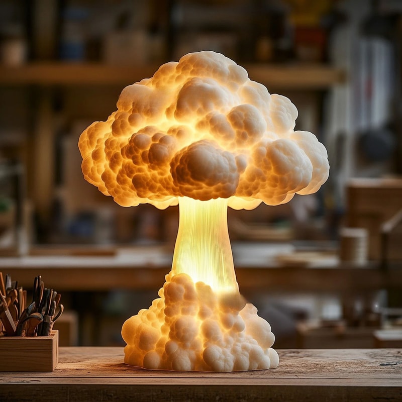 Atomic Mushroom Cloud Table Lamp USB Desk Light 3