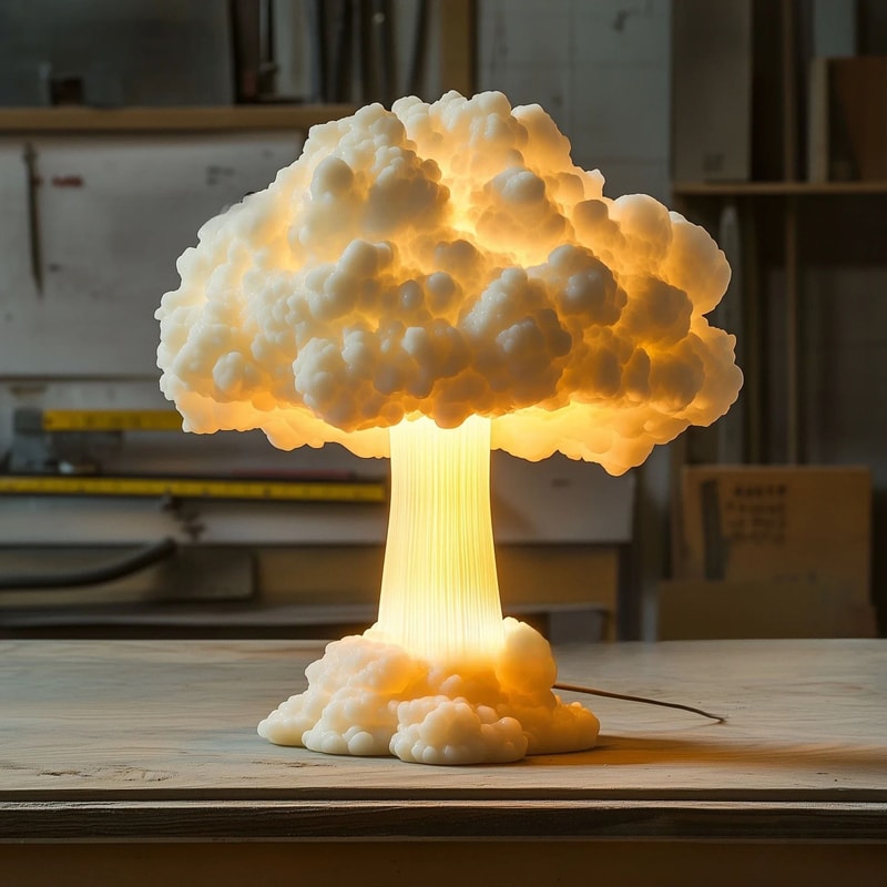 Atomic Mushroom Cloud Table Lamp USB Desk Light 4