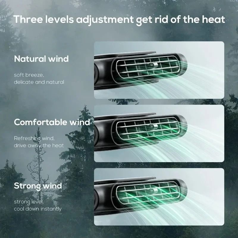 Portable Rechargeable Car Seat Cooling Fan With Adjustable Airflow And Quiet Operation 2