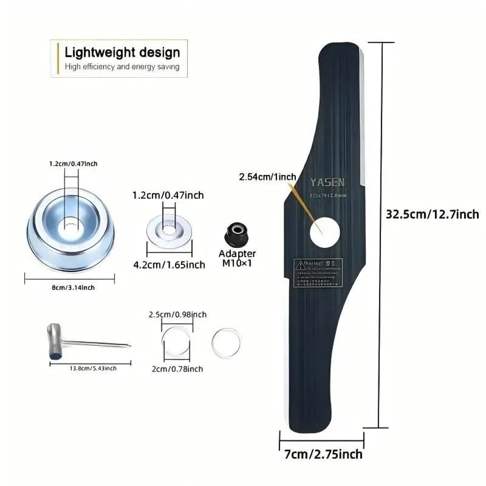 Premium Double Edged Weeder Cutter Kit With Adapter For Lawn Mower 1