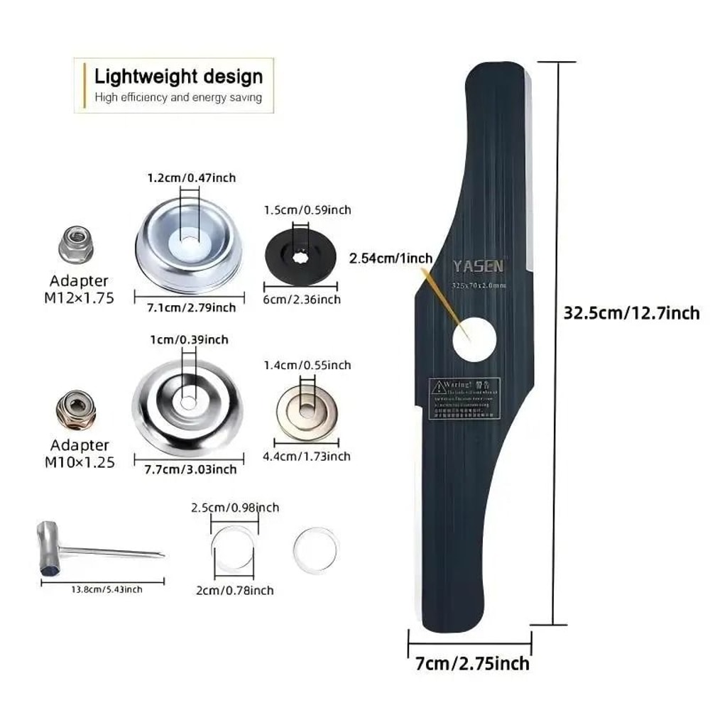 Premium Double Edged Weeder Cutter Kit With Adapter For Lawn Mower 2