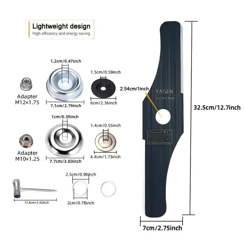 Premium Double Edged Weeder Cutter Kit With Adapter For Lawn Mower 2