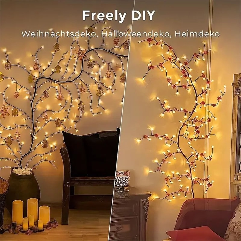Willow Vine Branch USB String Lights With Eight Warm Light Modes 3