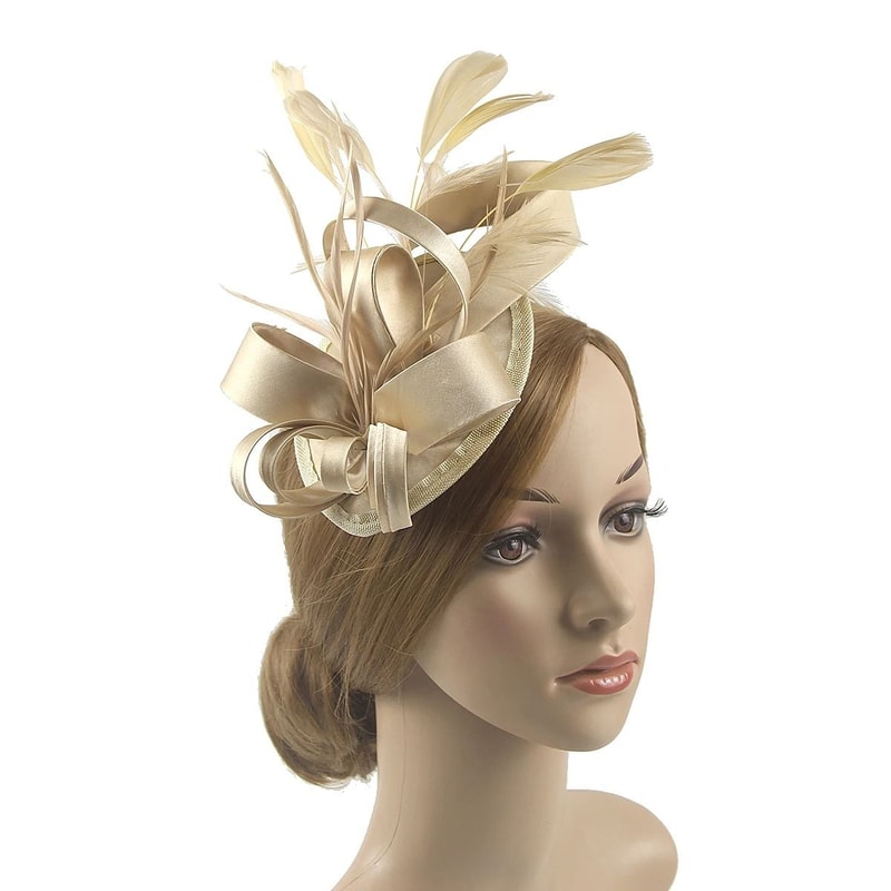 Feather Vine Cocktail Fascinator Hat For Special Occasions 13