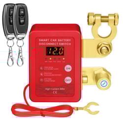 heavy duty remote battery disconnect switch with led voltage display and automatic power shut off for cars and trucks