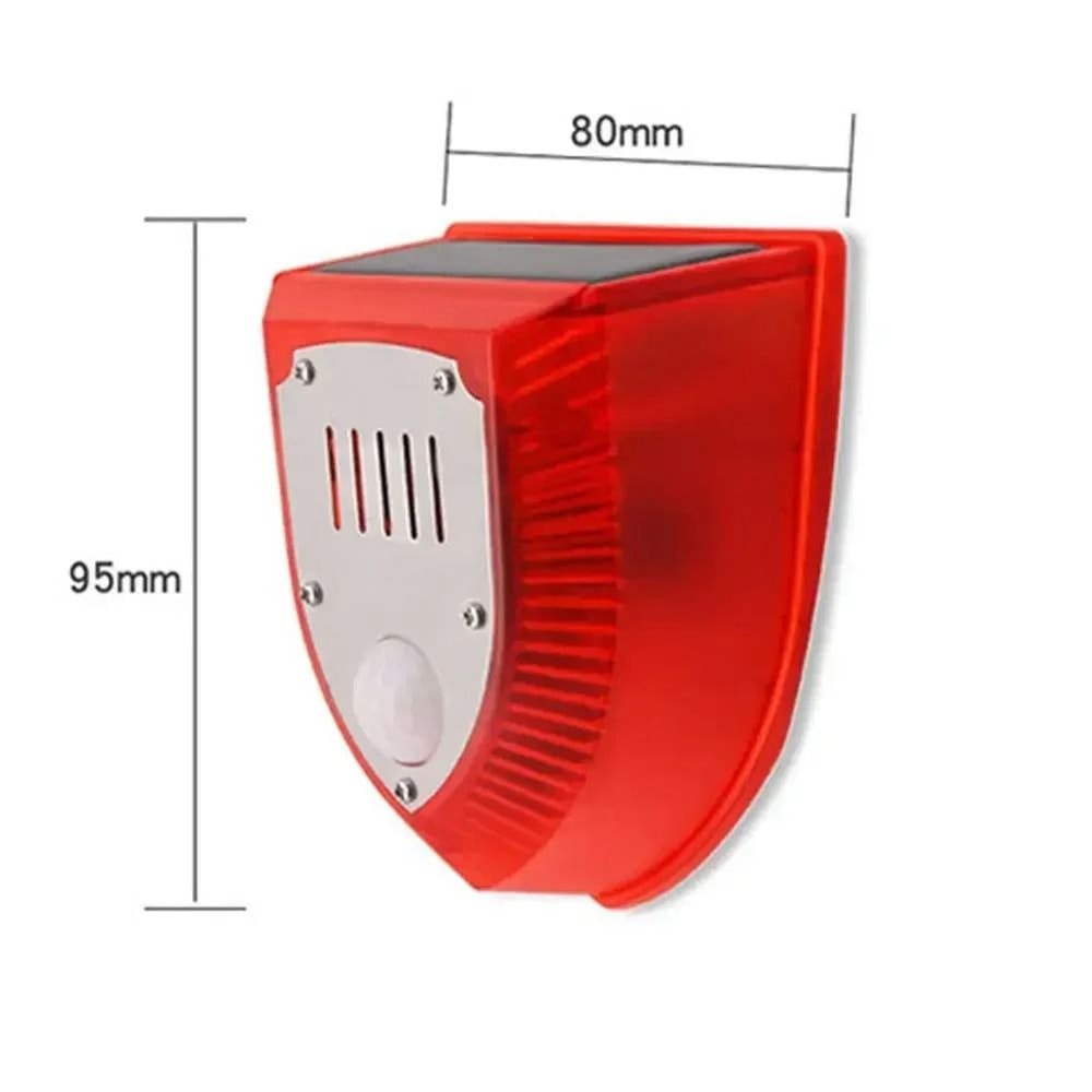 Solar Motion Sensor Alarm Light Outdoor Security Strobe 5