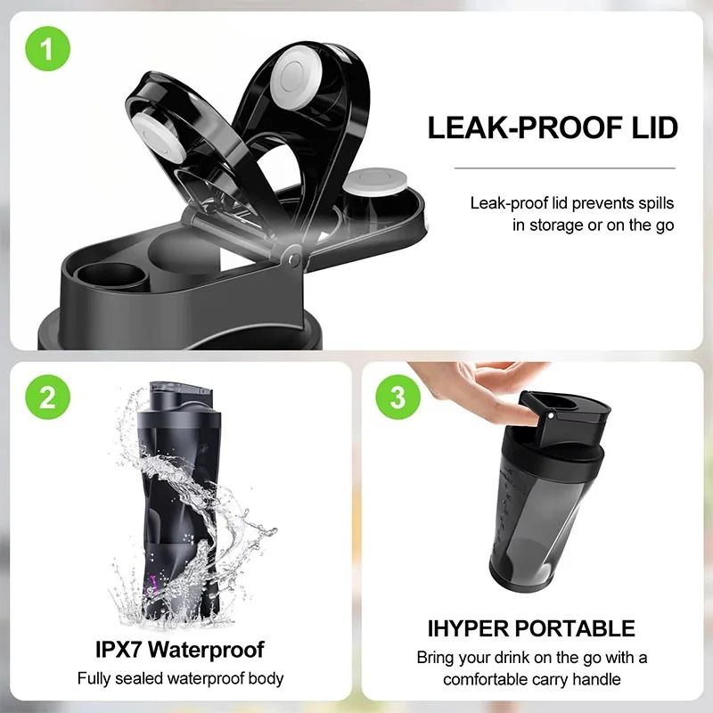 Portable Electric Wireless Juicer With USB Charging And Large Capacity 5