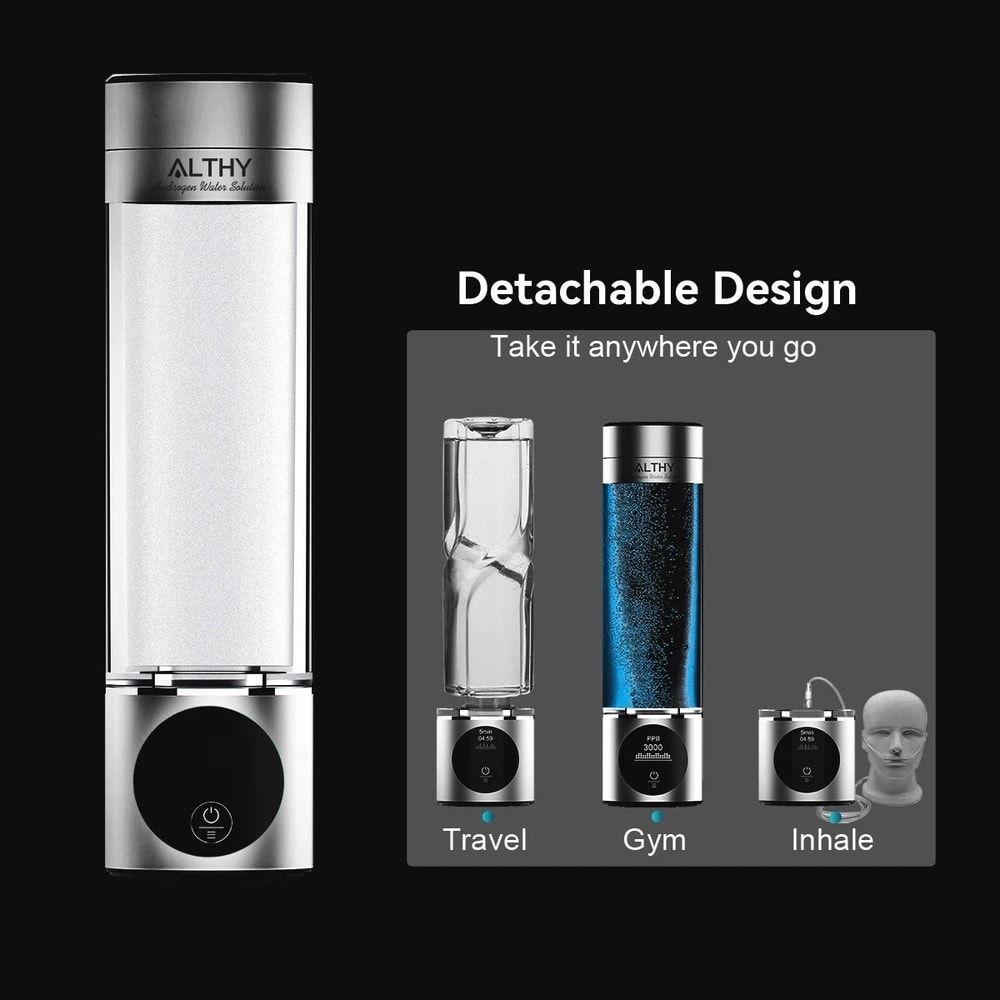 Premium Dual Chamber Hydrogen Water Generator Bottle With Digital Display 0