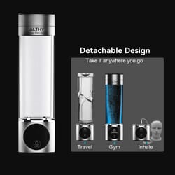 premium dual chamber hydrogen water generator bottle with digital display