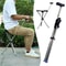 Lightweight folding cane with builtin seat ideal for outdoor events and support during walks