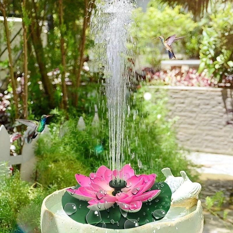 Lotus Solar Fountain Pump For Garden Water Features 0