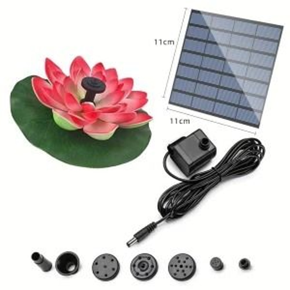 Lotus Solar Fountain Pump For Garden Water Features 9