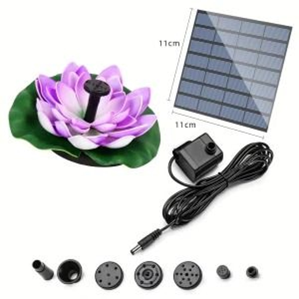 Lotus Solar Fountain Pump For Garden Water Features 10