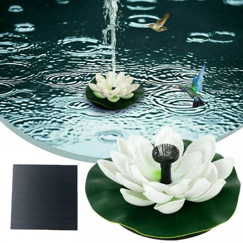 Lotus Solar Fountain Pump For Garden Water Features 1