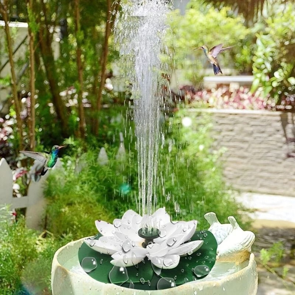 Lotus Solar Fountain Pump For Garden Water Features 2