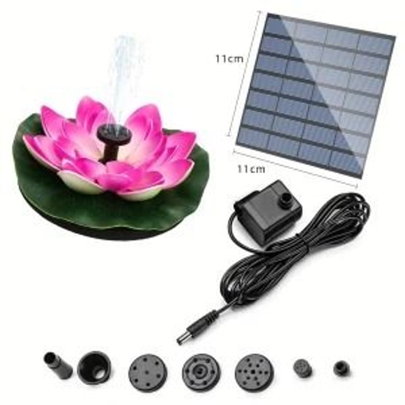 Lotus Solar Fountain Pump For Garden Water Features 6
