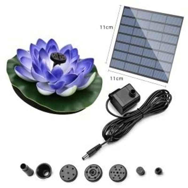 Lotus Solar Fountain Pump For Garden Water Features 7