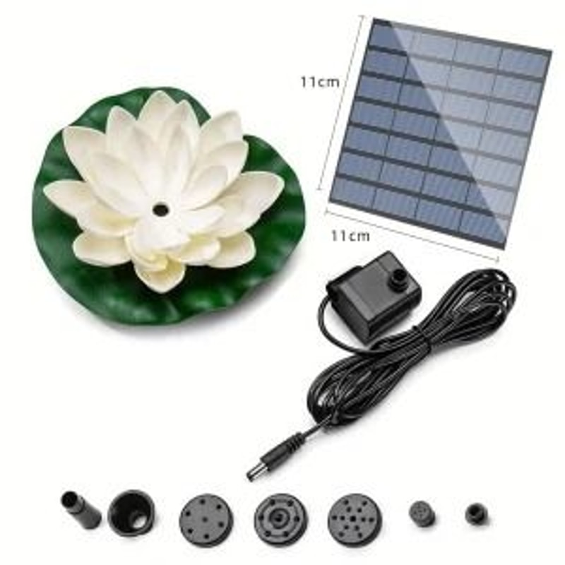 Lotus Solar Fountain Pump For Garden Water Features 8