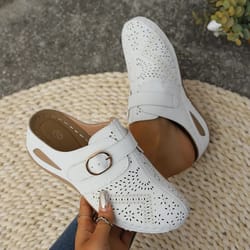 womens closed toe platform slide sandals