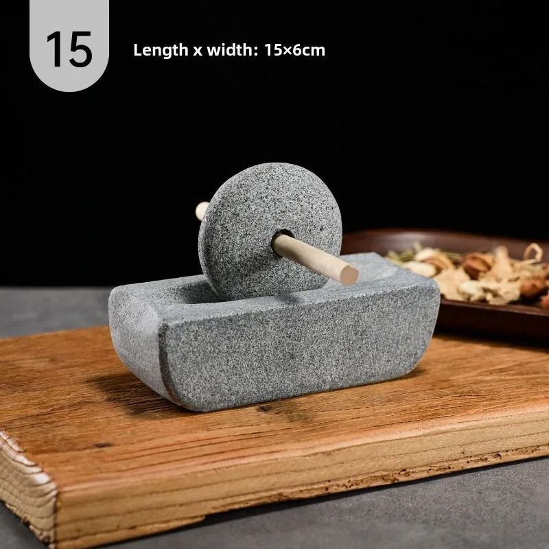 Traditional Mill Grinder Set With Roller And Tray For Spice Grinding 4