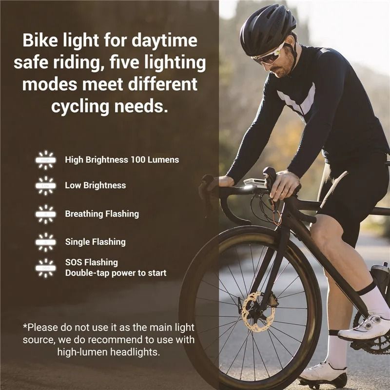Rechargeable Bike Headlight With Daytime And Side Visibility 2