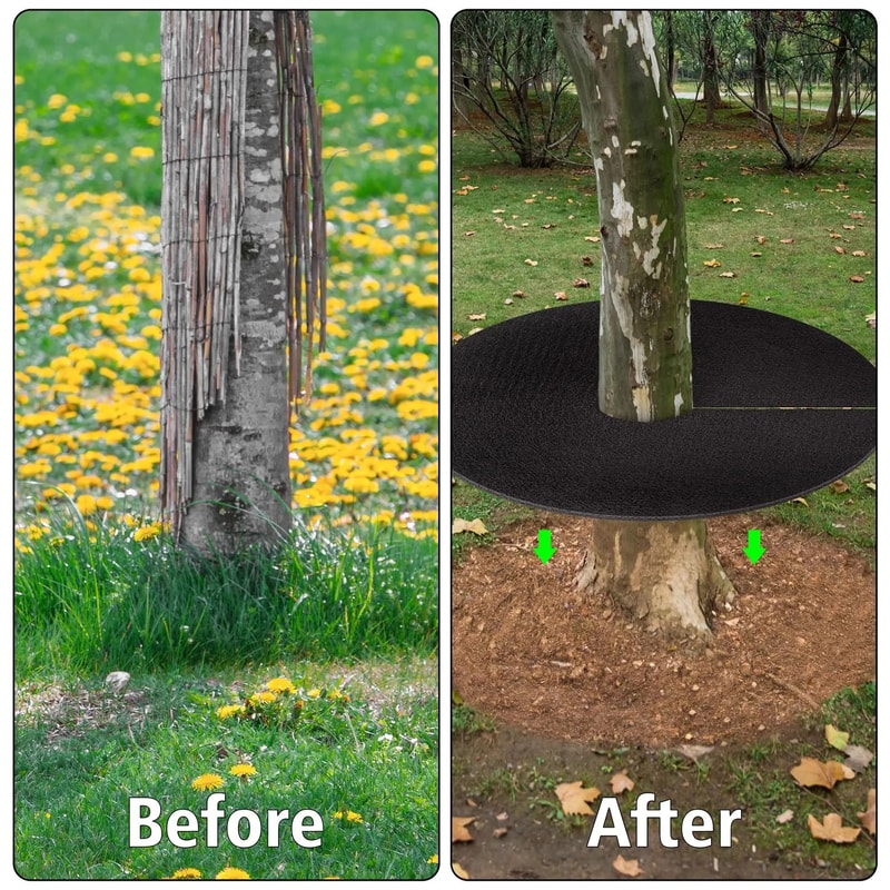 Reusable Non Woven Tree Mulch Ring For Weed Control And Root Protection 3