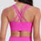 Solid Color Cross Back Fitness Bra With Soft Support 0