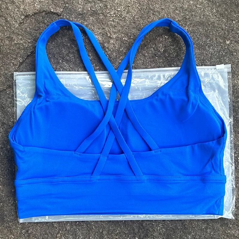 Solid Color Cross Back Fitness Bra With Soft Support 9