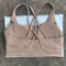 Solid Color Cross Back Fitness Bra With Soft Support 13