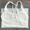 Solid Color Cross Back Fitness Bra With Soft Support 15