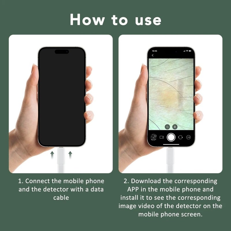 Wireless Scalp And Skin Analyzer With Phone And Tablet Connection 5