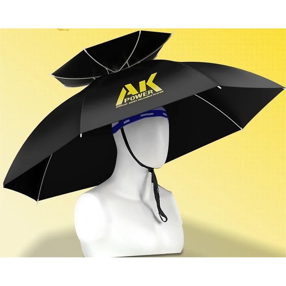 Portable Folding Umbrella Hat With UV Protection And Waterproof Hands Free Design 0