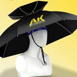 portable folding umbrella hat with uv protection and waterproof hands free design