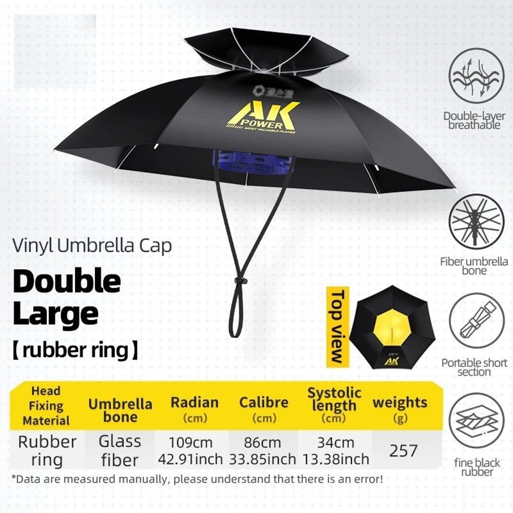 Portable Folding Umbrella Hat With UV Protection And Waterproof Hands Free Design 10