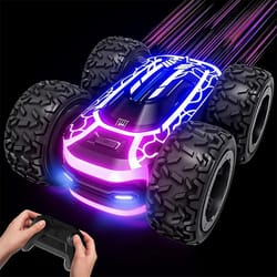 stunt rc car with lights and 360-degree spin
