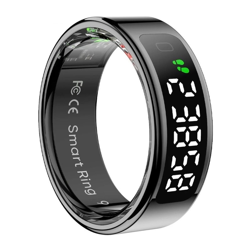 Smart Health Tracking Ring With Display And Touch Control 0