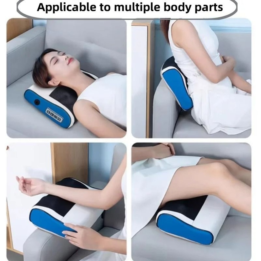 Contoured Massage Pillow With Heat And Vibration Therapy 2