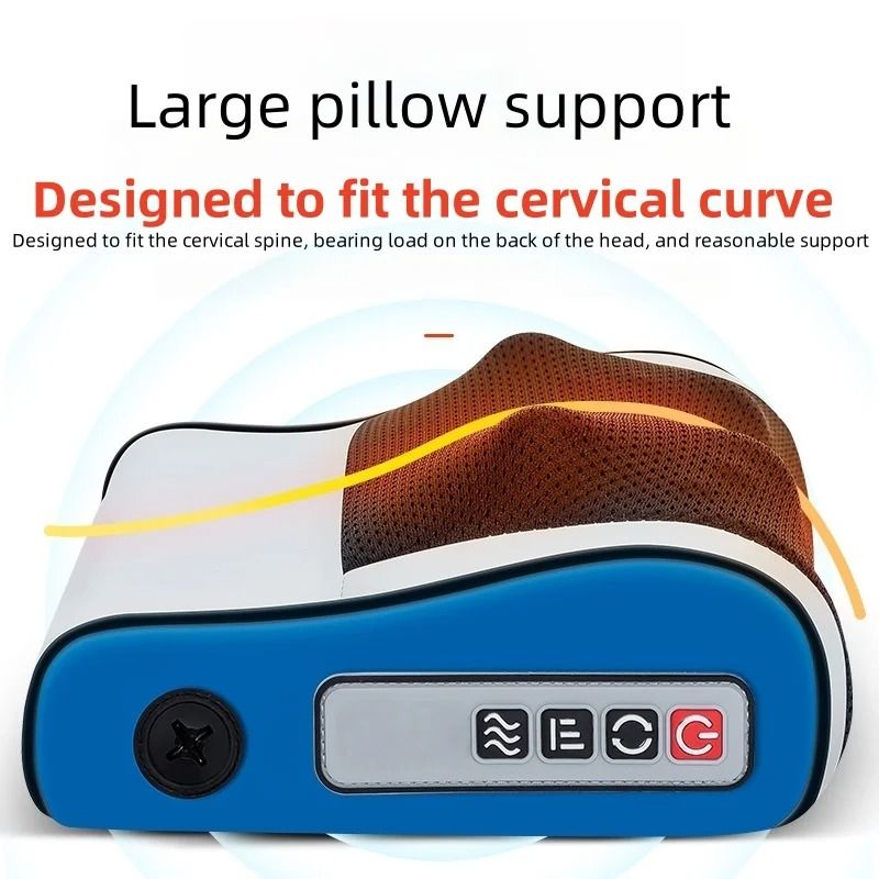 Contoured Massage Pillow With Heat And Vibration Therapy 3