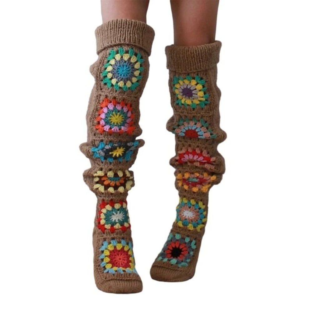 Classic Crochet ThighHigh Socks For Winter Comfort 6