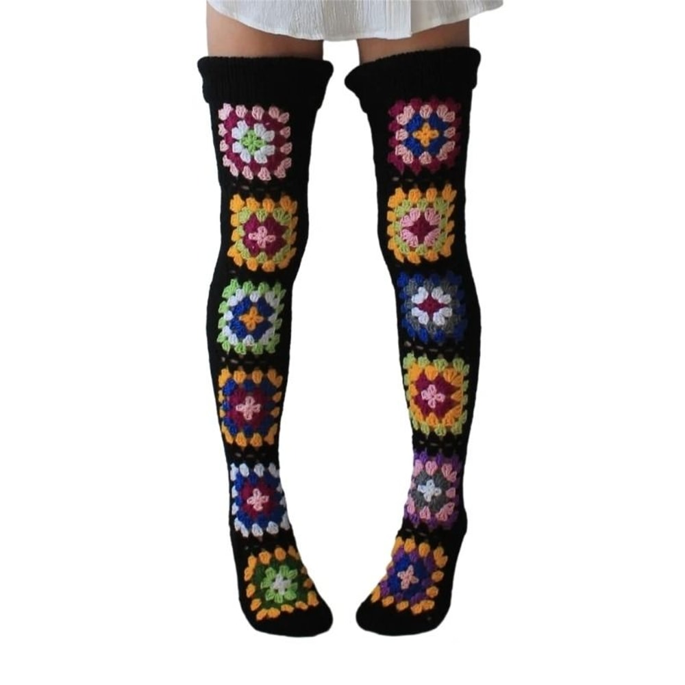 Classic Crochet ThighHigh Socks For Winter Comfort 7