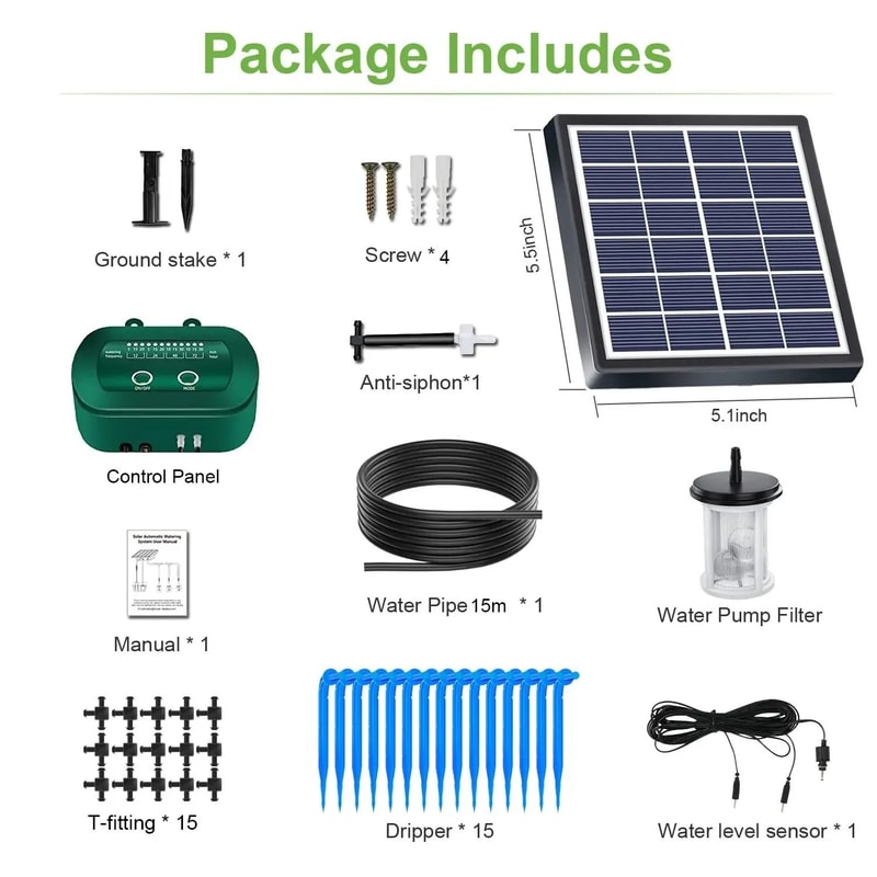 Solar Intelligent Irrigation Kit For Automatic Plant Watering 6