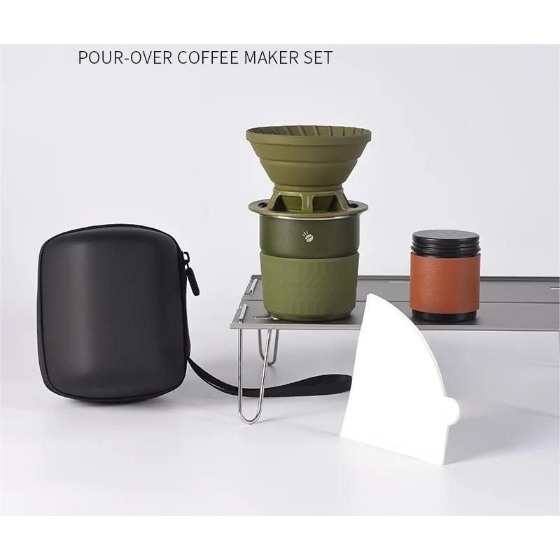 Travel Hand Brewed Coffee Set With Silicone Filter And Mug 11