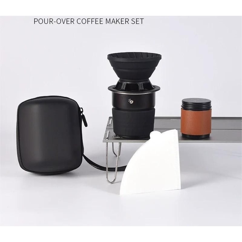 Travel Hand Brewed Coffee Set With Silicone Filter And Mug 7