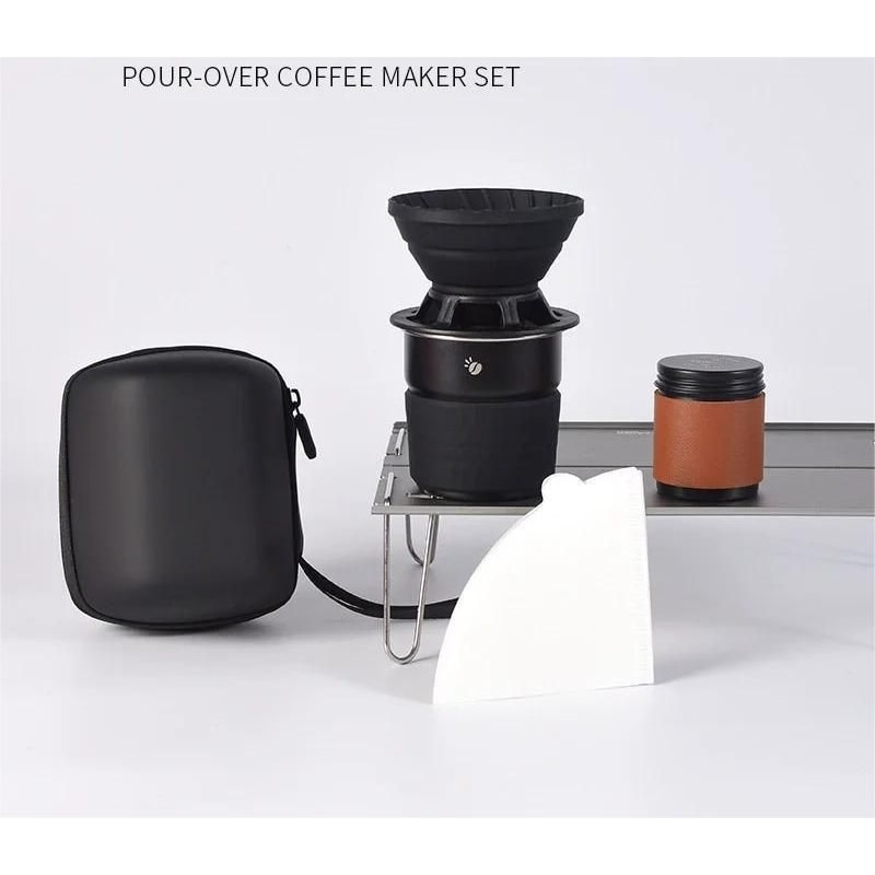 Travel Hand Brewed Coffee Set With Silicone Filter And Mug 7